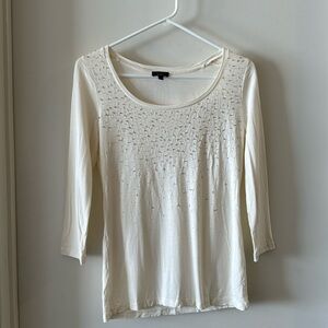 EUC Talbots Slim Fit Beaded Top